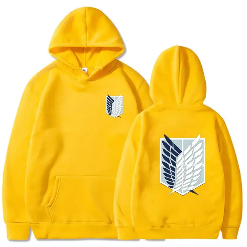 White Attack on Titan Hoodie Sweatshirt Set Grey - Image 8