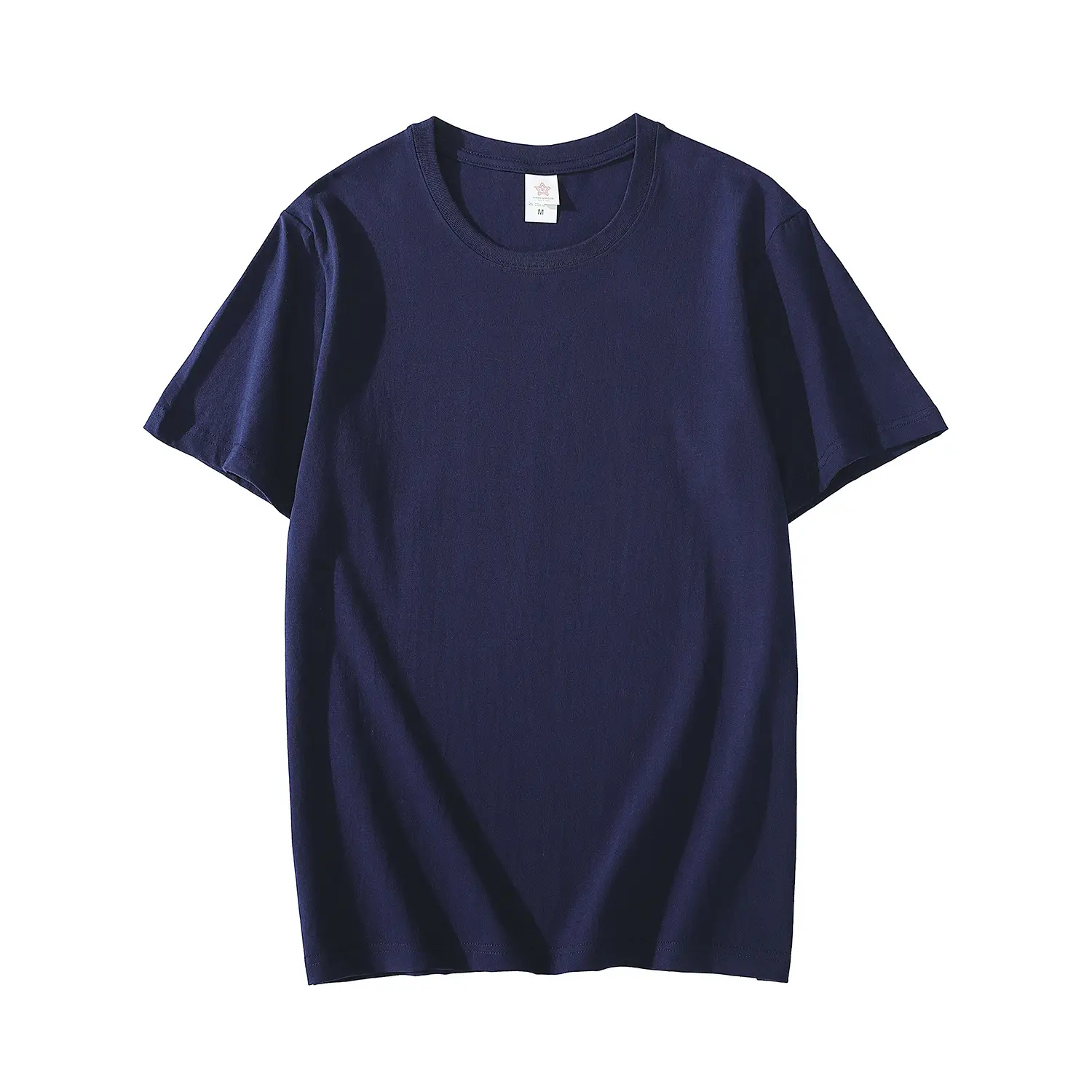 250g Heavy White Pure Cotton Solid T-Shirt Small Neckline - Image 10