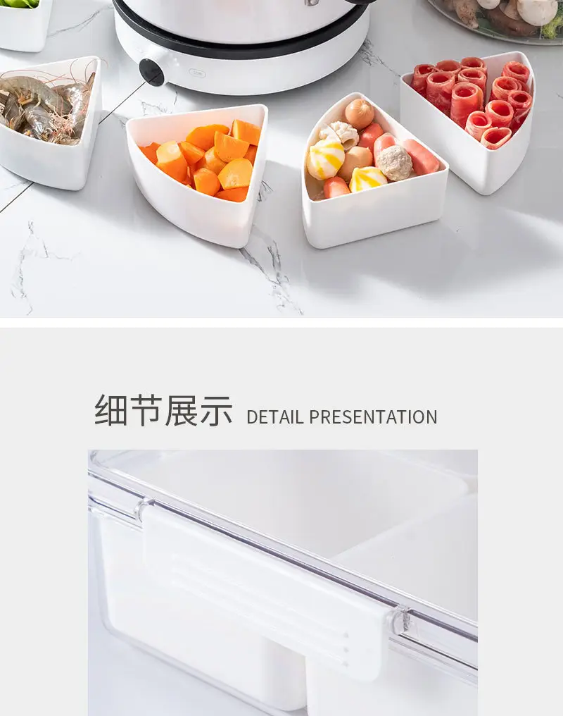 White 6-Part Fruit Plate with Secure Lid — feature 10