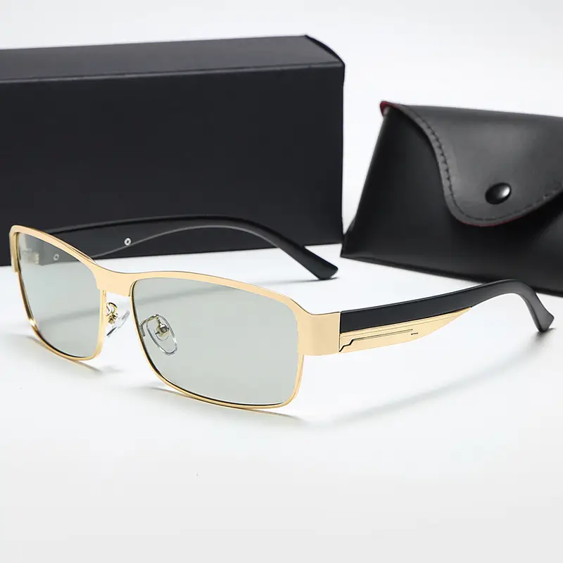 Men's White Polarized Driving Glasses with Black Box