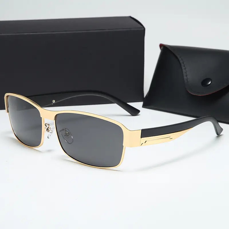 Men's White Polarized Driving Glasses with Black Box
