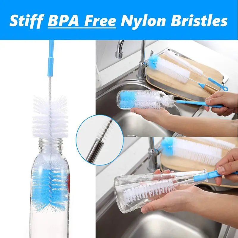 5-Piece Stainless Steel Cleaning Brush Set for Home & Kitchen - Image 3