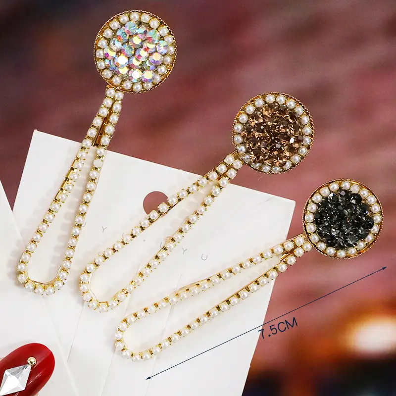 Korean Style Diamond Pearl Hairpin for Women - Image 8