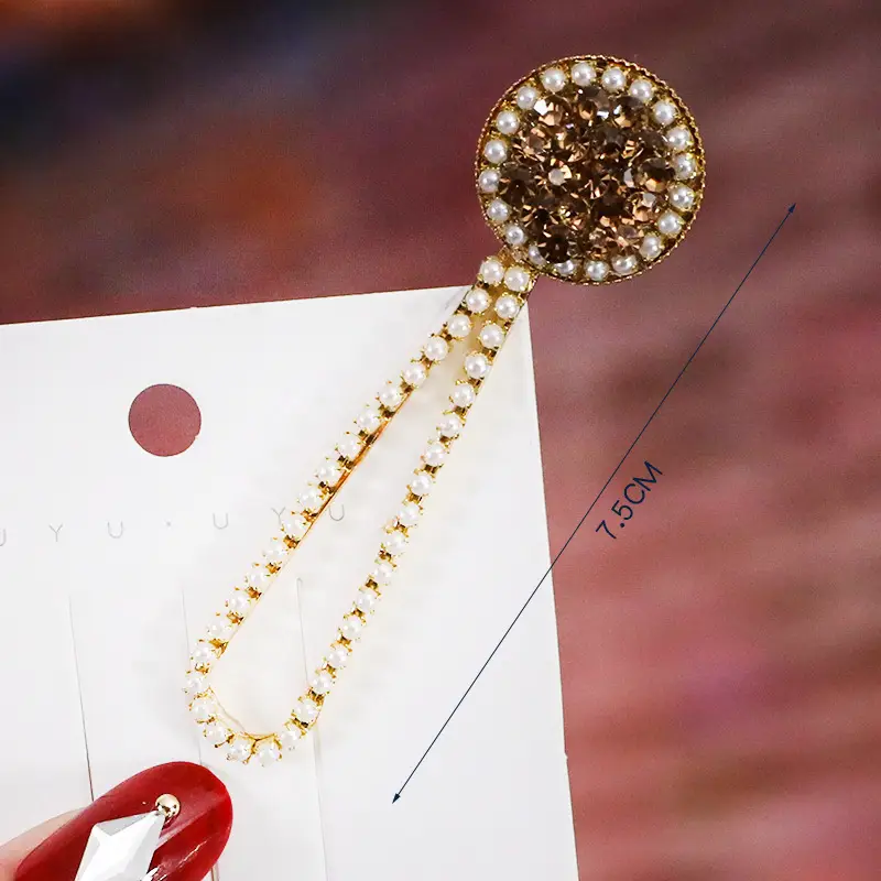 Korean Style Diamond Pearl Hairpin for Women - Image 4