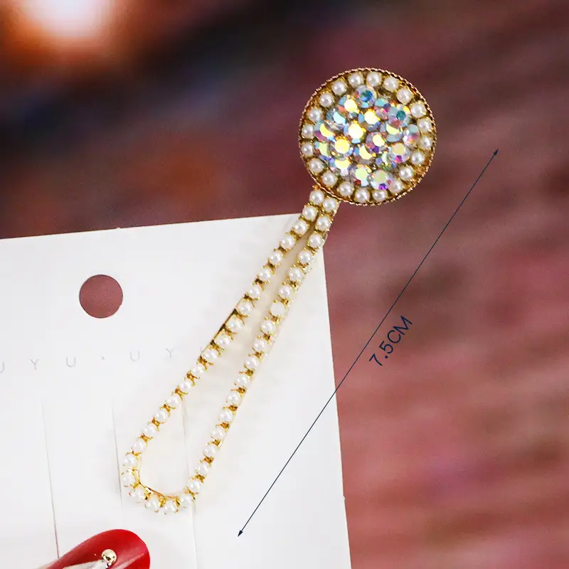 Korean Style Diamond Pearl Hairpin for Women - Image 5