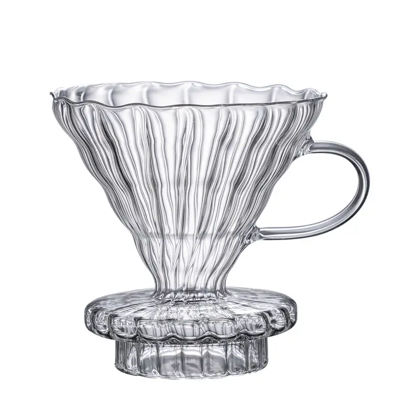 Clear Glass Handheld Coffee Filter Cup Set - Image 8