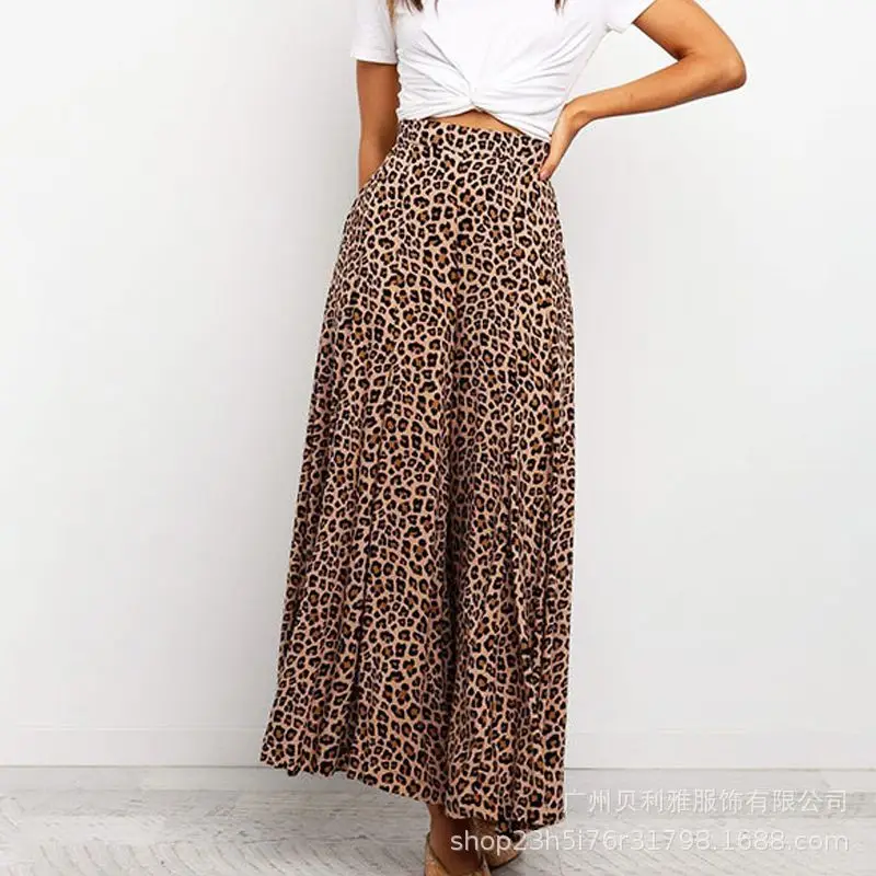 Leopard Print Wide Leg Pants High Waist 2025 - Image 4