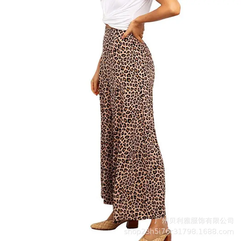 Leopard Print Wide Leg Pants High Waist 2025 - Image 5