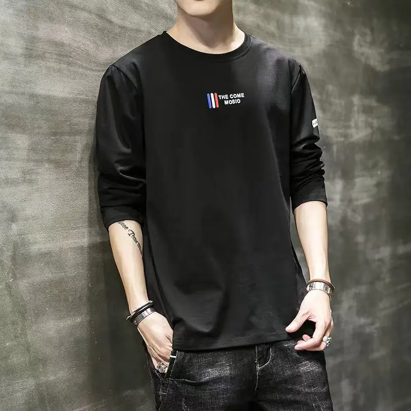 Men Grey Printed Long Sleeve T-Shirt Large - Image 15