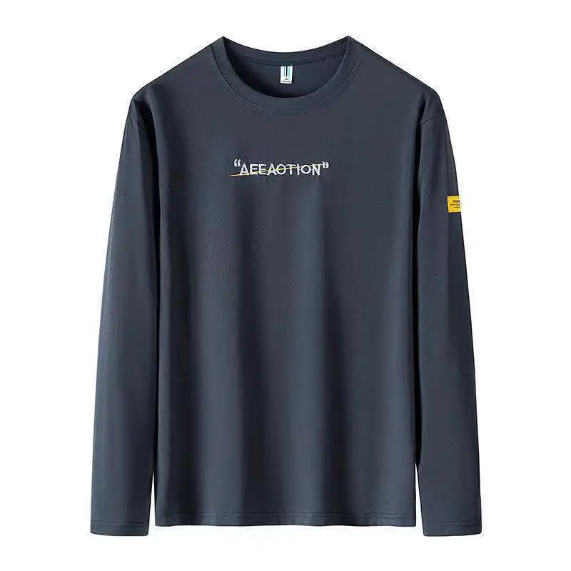 Men Grey Printed Long Sleeve T-Shirt Large - Image 18