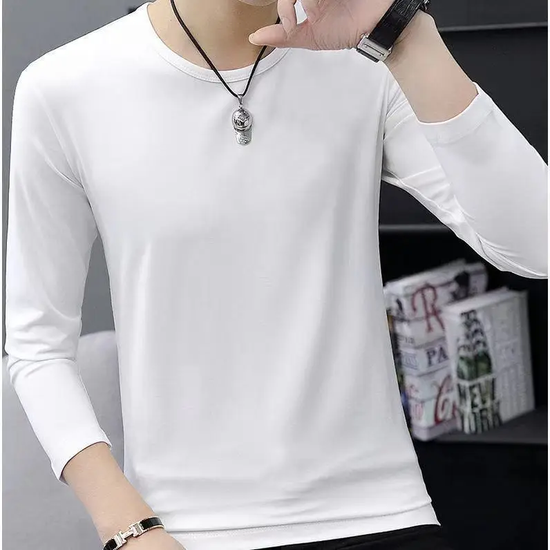 Men Grey Printed Long Sleeve T-Shirt Large - Image 13