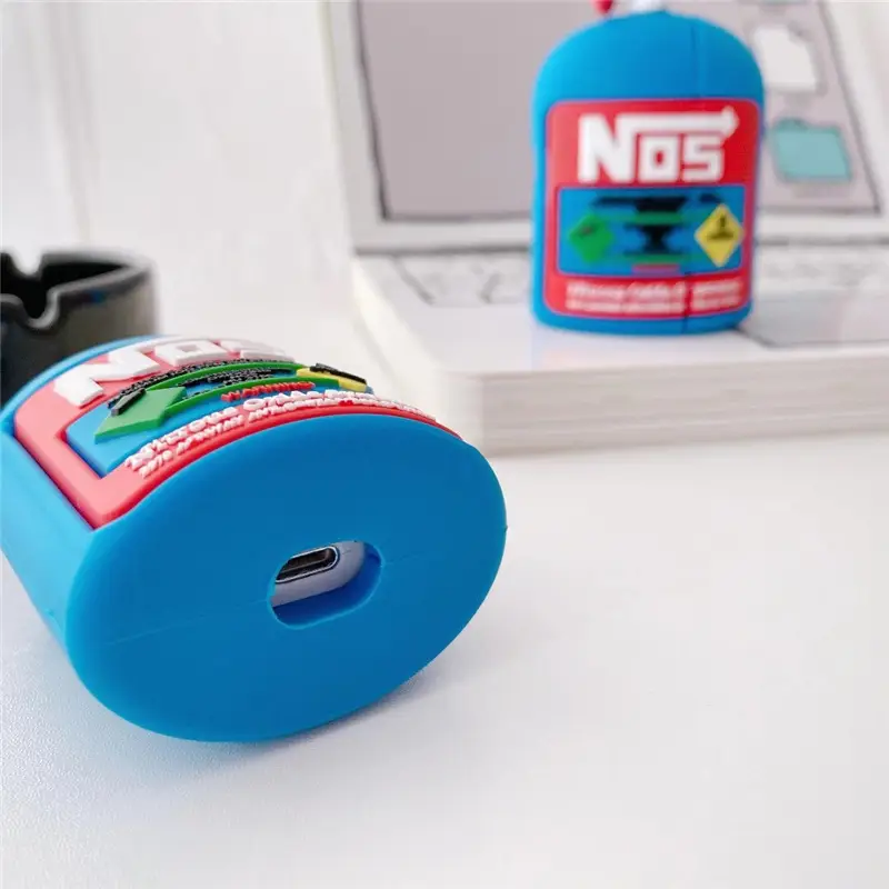 Funny Nitrogen Earphone Case Blue 3D Silicone - Image 7
