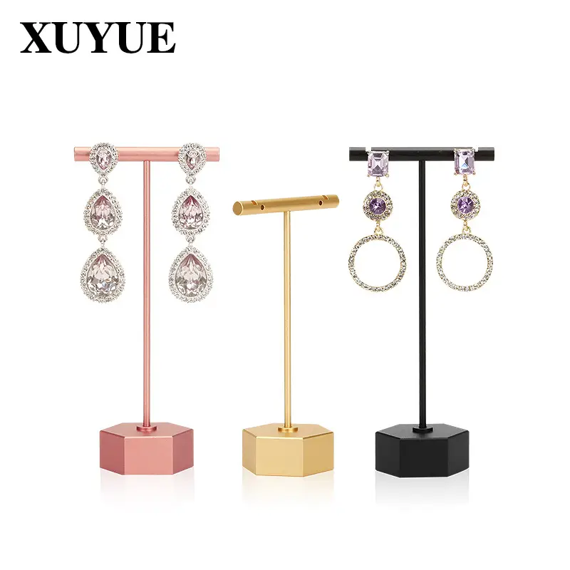 Iron Earrings Display Stand 16cm Rose Gold - Image 17