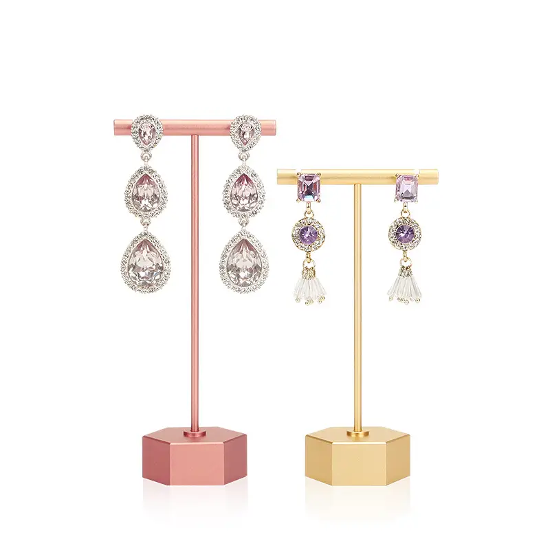 Iron Earrings Display Stand 16cm Rose Gold - Image 18