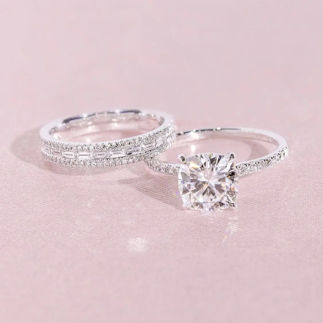 Sanjie AAA Zircon Engagement Ring Alloy Silver - Image 2
