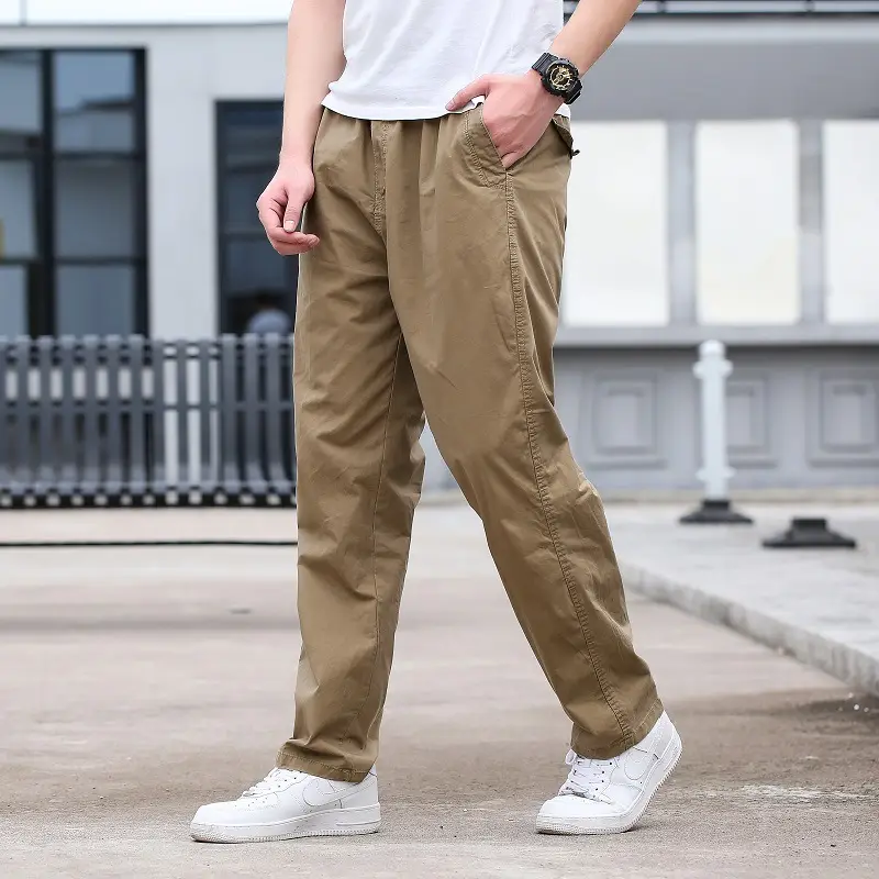 Men's Straight Leg Sports Trousers Large Size Loose Overalls - Image 6