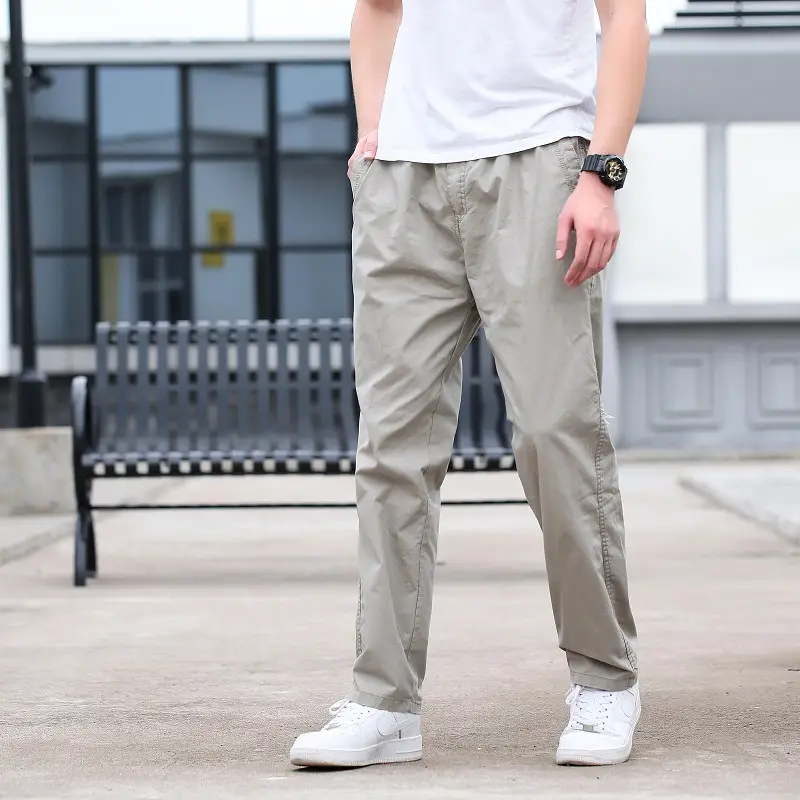 Men's Straight Leg Sports Trousers Large Size Loose Overalls - Image 8
