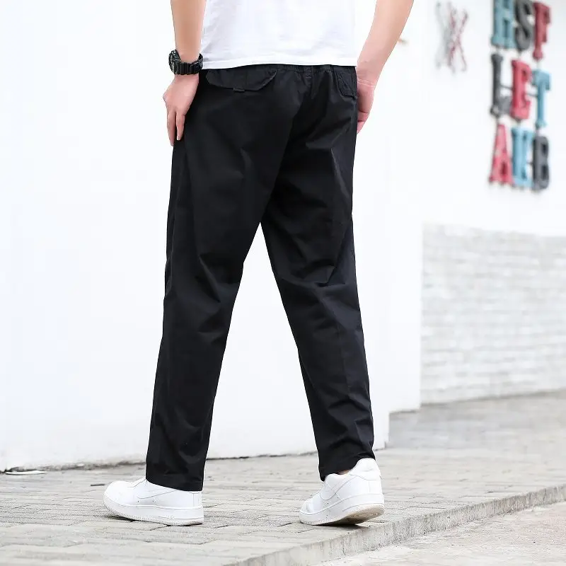 Men's Straight Leg Sports Trousers Large Size Loose Overalls - Image 2
