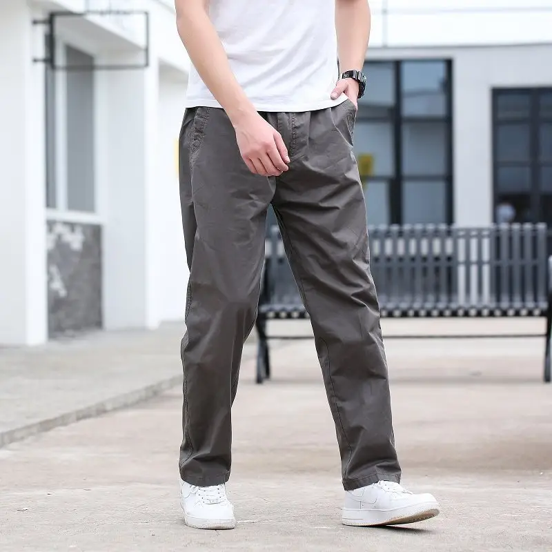 Men's Straight Leg Sports Trousers Large Size Loose Overalls - Image 3