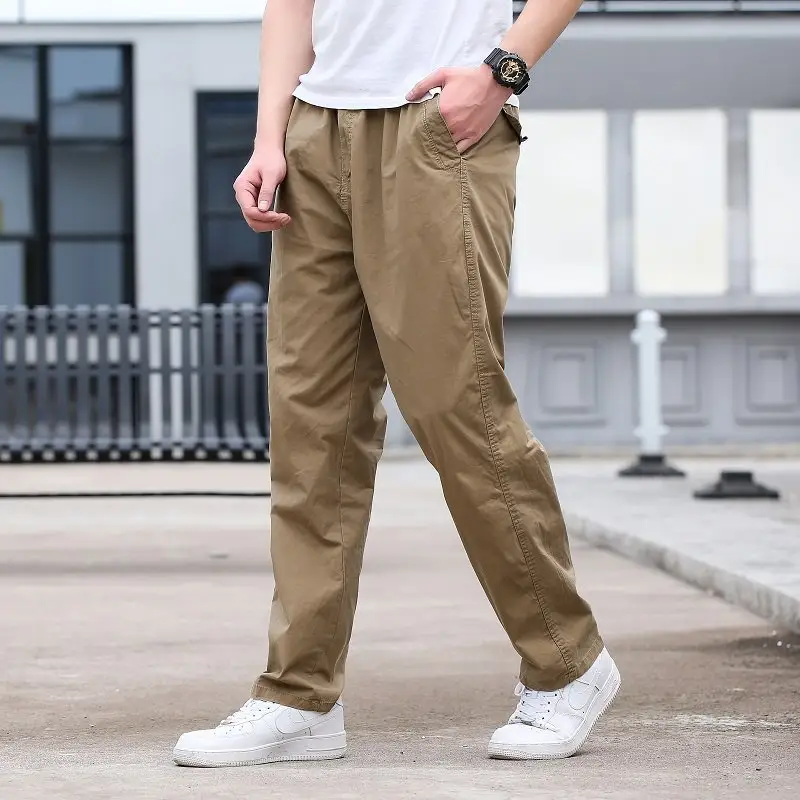 Men's Straight Leg Sports Trousers Large Size Loose Overalls - Image 4