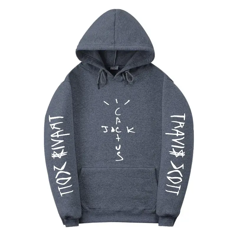 Black Cross-Border Hoodie with Heat Transfer Design - Image 12