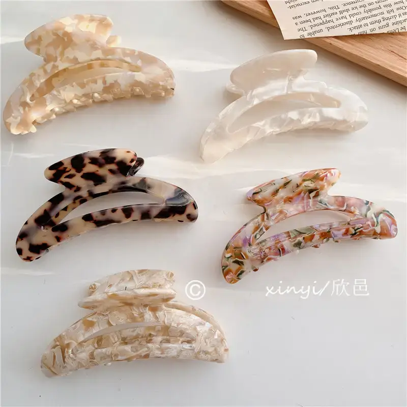 Korean Grab Clip French Retro Mixed Color Moon Hollow - Image 6