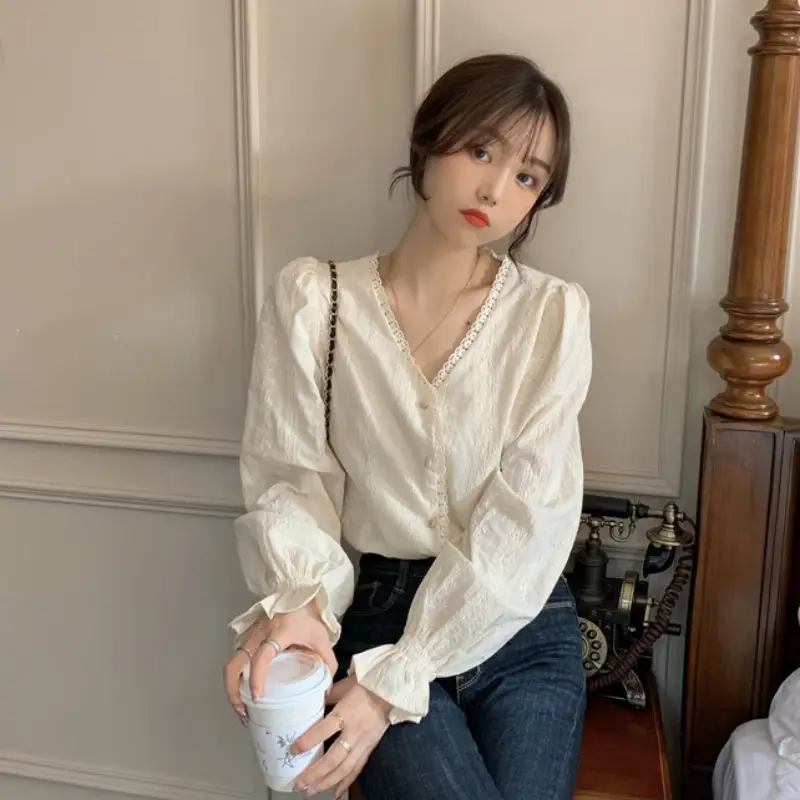 Gentle Long Sleeve Shirt for Women Spring Autumn 2025 - Image 2