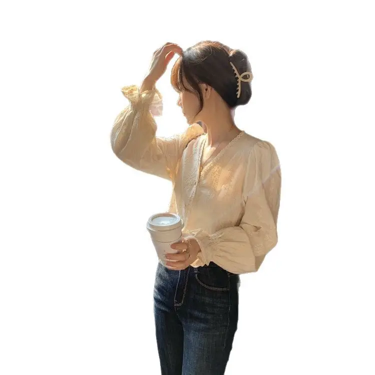 Gentle Long Sleeve Shirt for Women Spring Autumn 2025 - Image 5