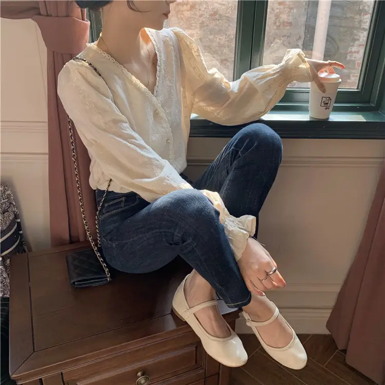 Gentle Long Sleeve Shirt for Women Spring Autumn 2025 — feature 18