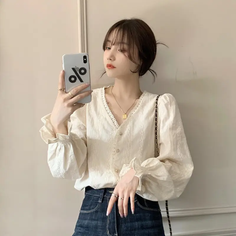 Gentle Long Sleeve Shirt for Women Spring Autumn 2025 — feature 2