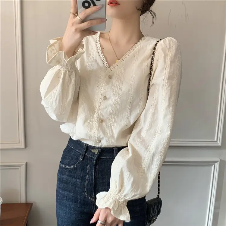 Gentle Long Sleeve Shirt for Women Spring Autumn 2025 — feature 8