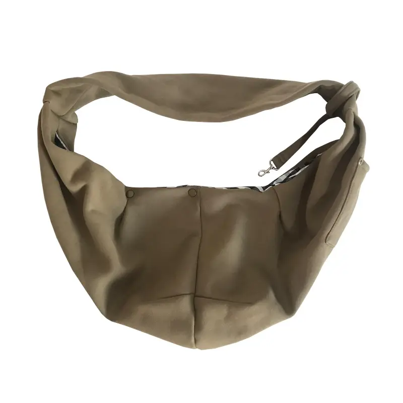 Women's Olive Crossbody Pet Bag with Zip Closure - Image 3