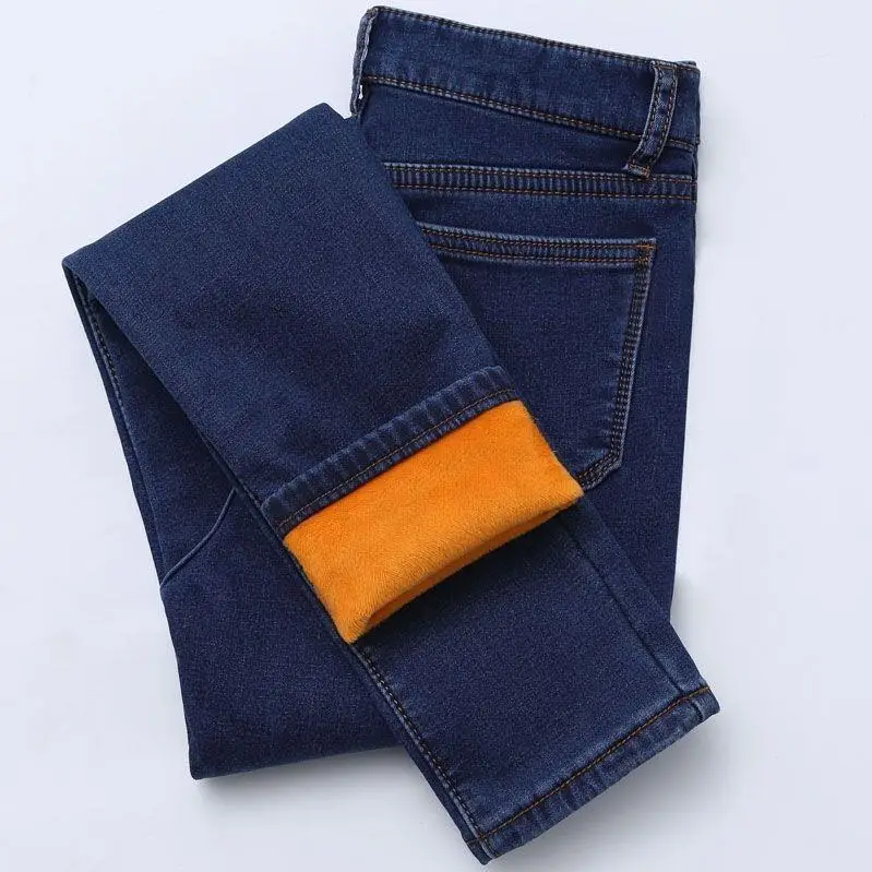 Women's Black Velvet Slimming Jeans Autumn Winter 2020 - Image 27