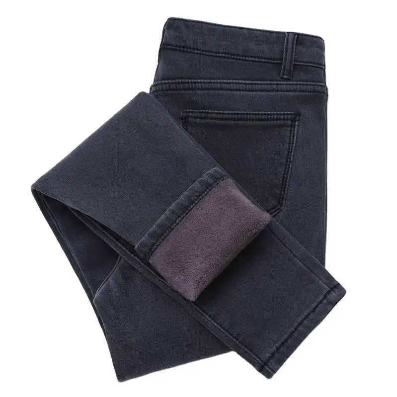 Women's Black Velvet Slimming Jeans Autumn Winter 2020 - Image 29