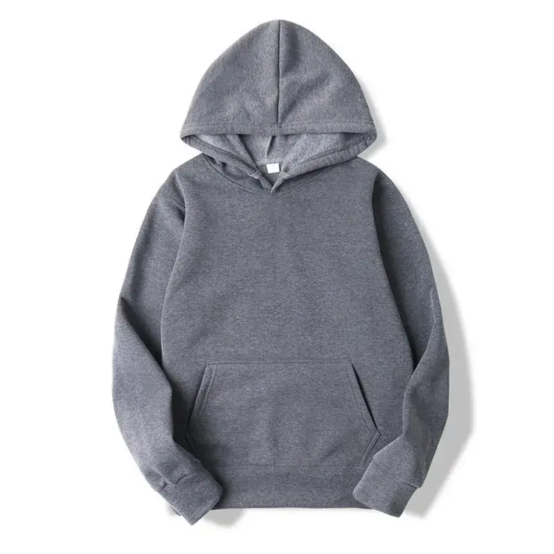 Men Grey Hoodie Large Casual Sweatshirt - Image 19