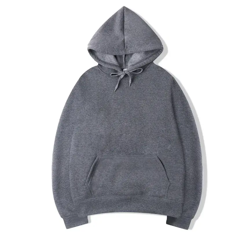 Men Grey Hoodie Large Casual Sweatshirt - Image 12