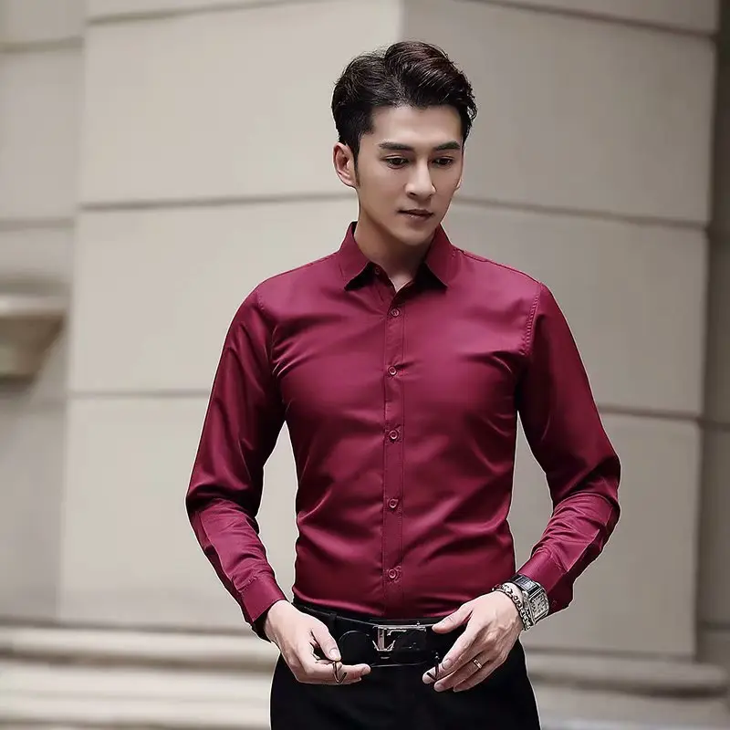 Men's Black Slim Fit Shirt with Belt & Sunglasses