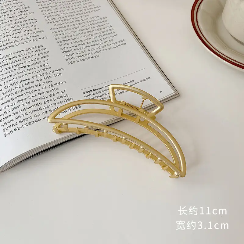 Korean Ins Large Shark Clip Hair Accessory Gold - Image 6