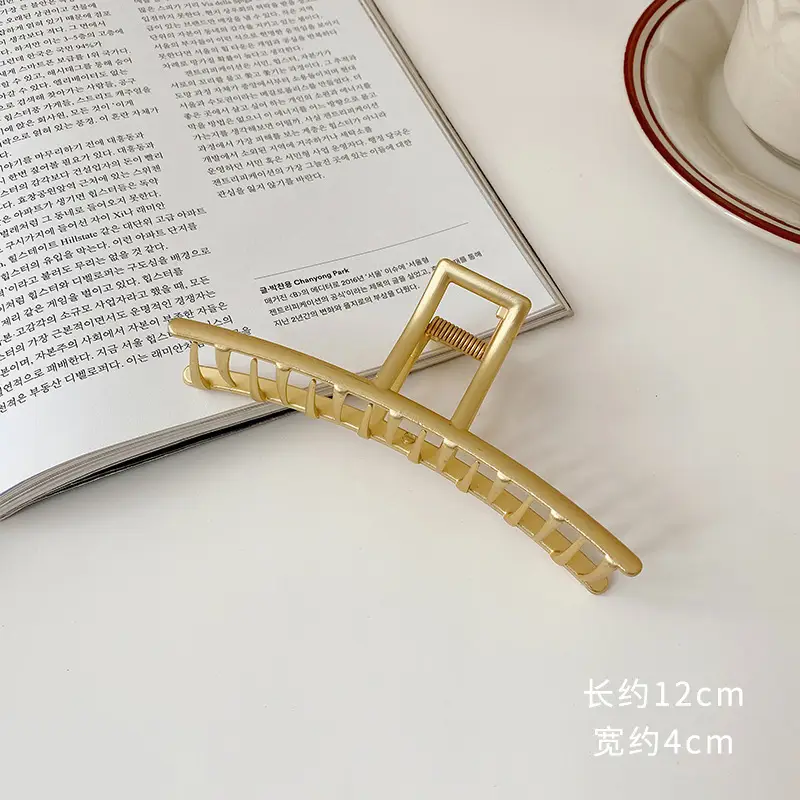 Korean Ins Large Shark Clip Hair Accessory Gold - Image 7