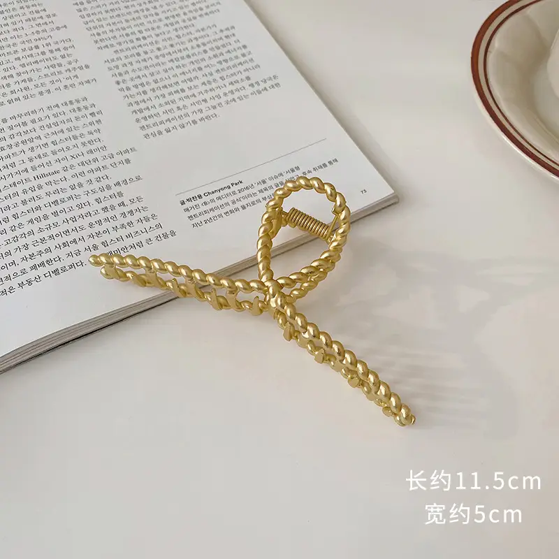 Korean Ins Large Shark Clip Hair Accessory Gold - Image 8