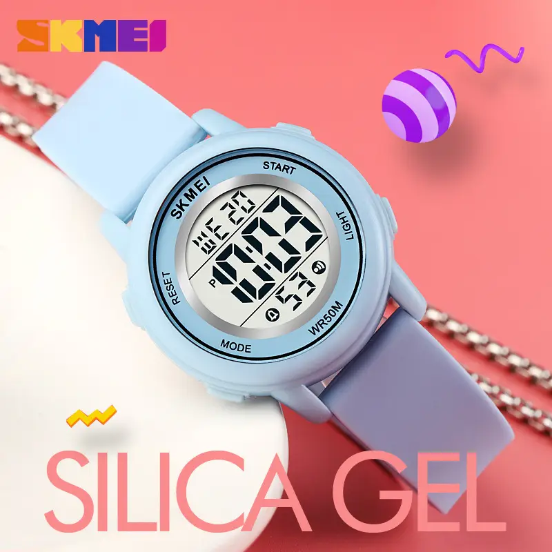 Kids Digital Watch Silicone Gel Light Blue - Image 10