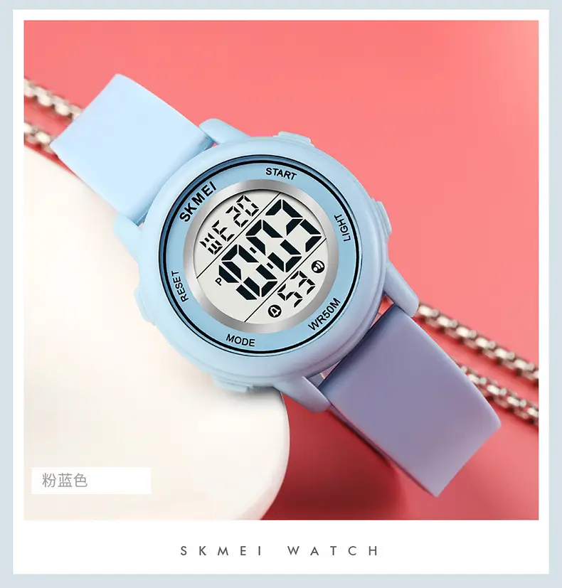 Kids Digital Watch Silicone Gel Light Blue — feature 21