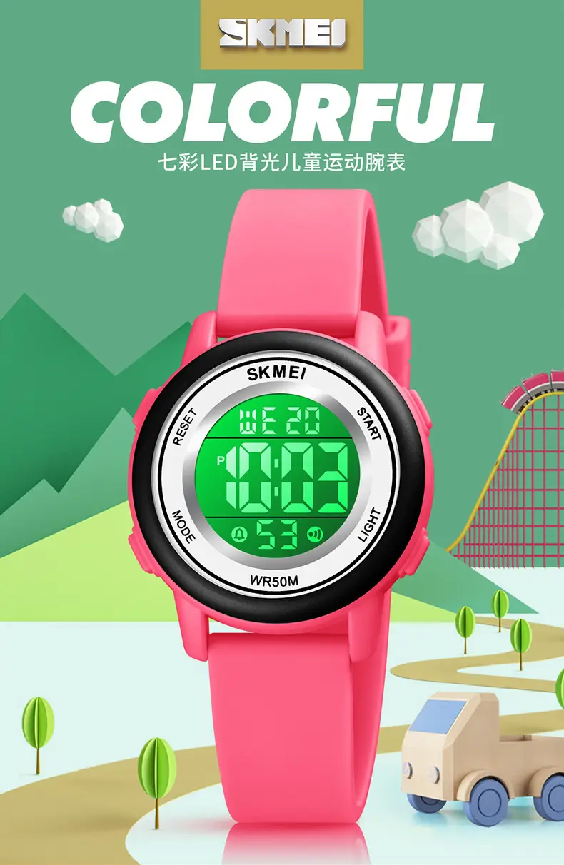 Kids Digital Watch Silicone Gel Light Blue — feature 6
