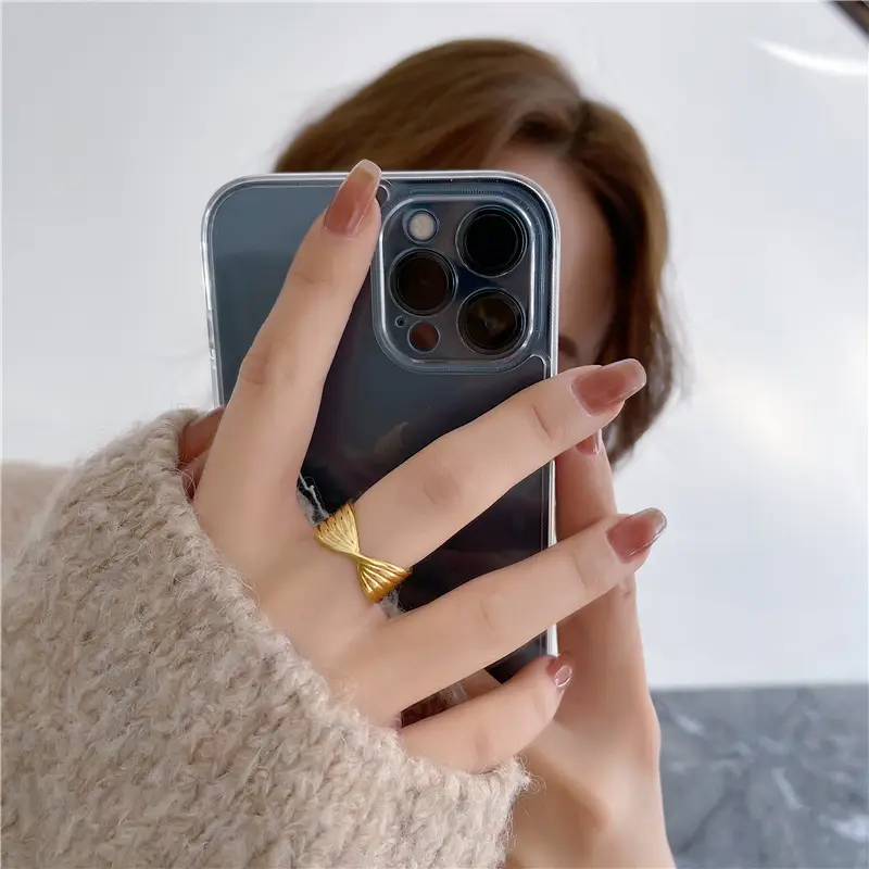 18K Gold Titanium Ring for Women Cold Style Fashion