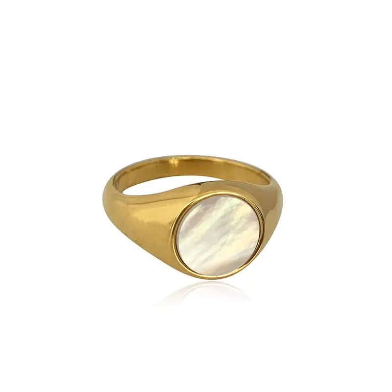 18K Gold Titanium Ring for Women Cold Style Fashion