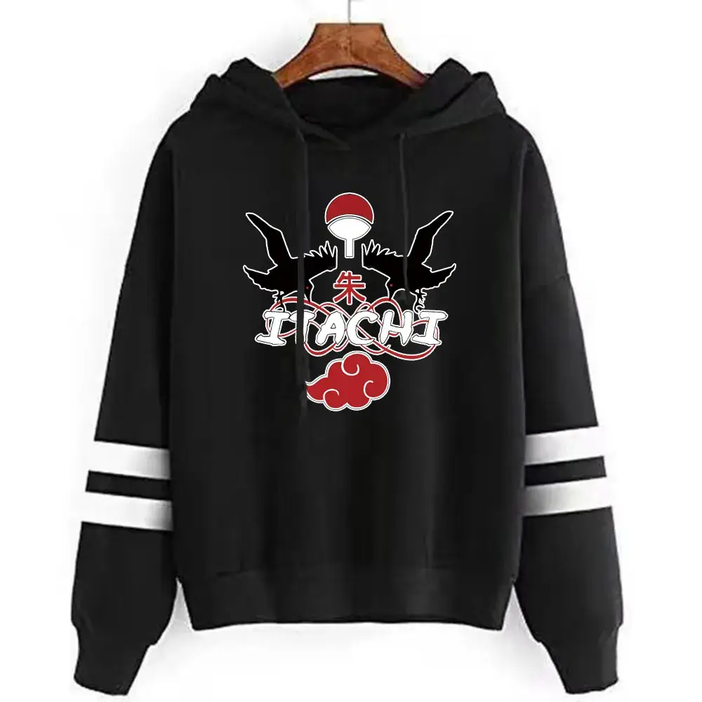Naruto Graphic Hoodie for Men Black Parallel Bar Design - Image 13