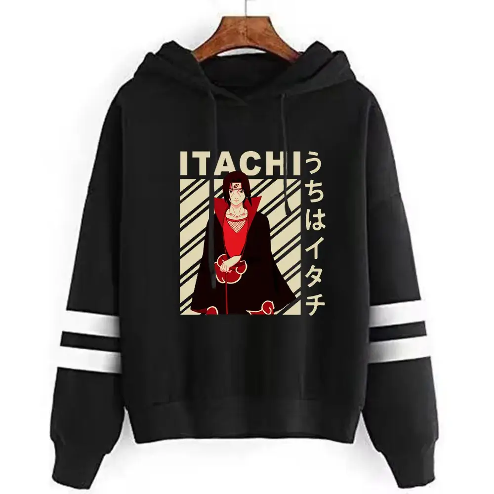 Naruto Graphic Hoodie for Men Black Parallel Bar Design - Image 8