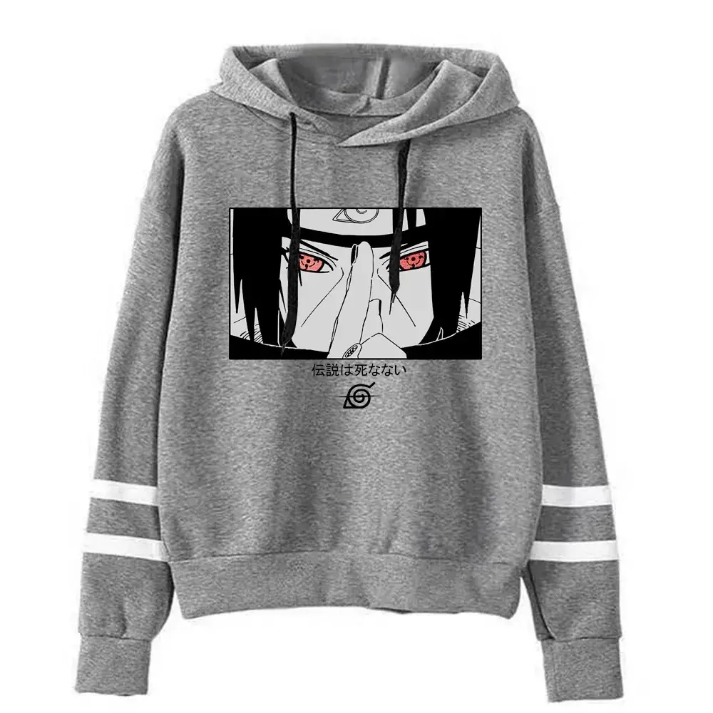 Naruto Graphic Hoodie for Men Black Parallel Bar Design - Image 2
