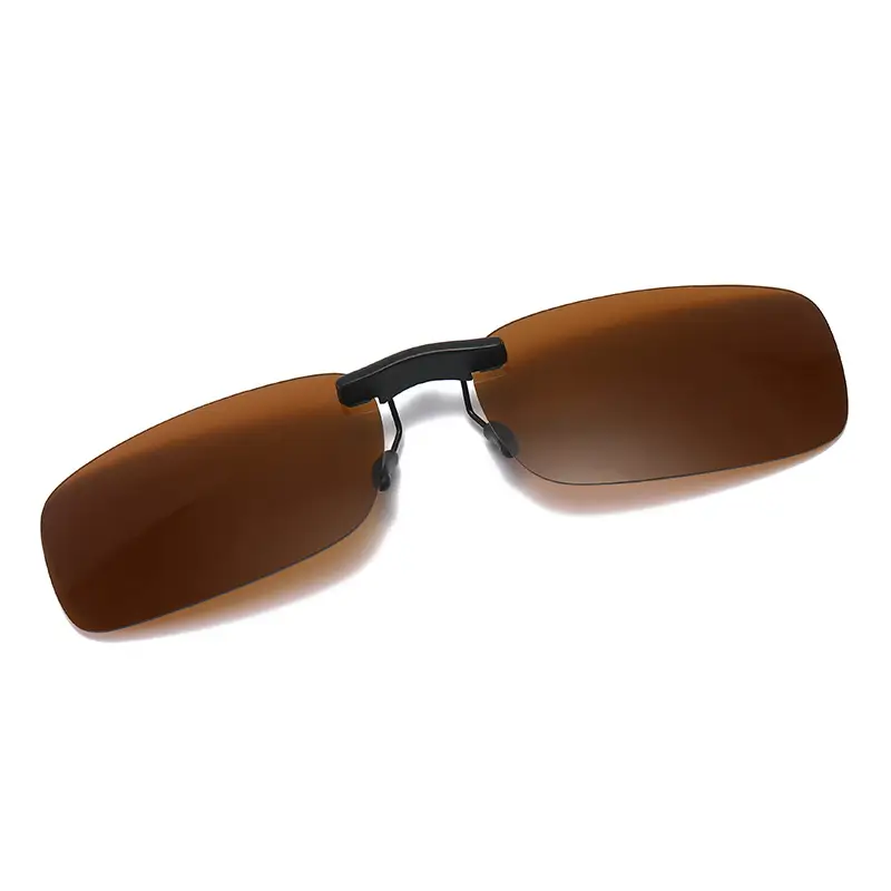 Men Yellow Clip-On Sunglasses with Polarized Lens - Image 3
