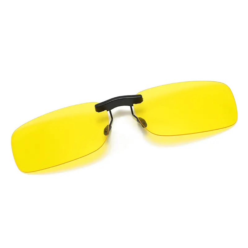 Men Yellow Clip-On Sunglasses with Polarized Lens - Image 5